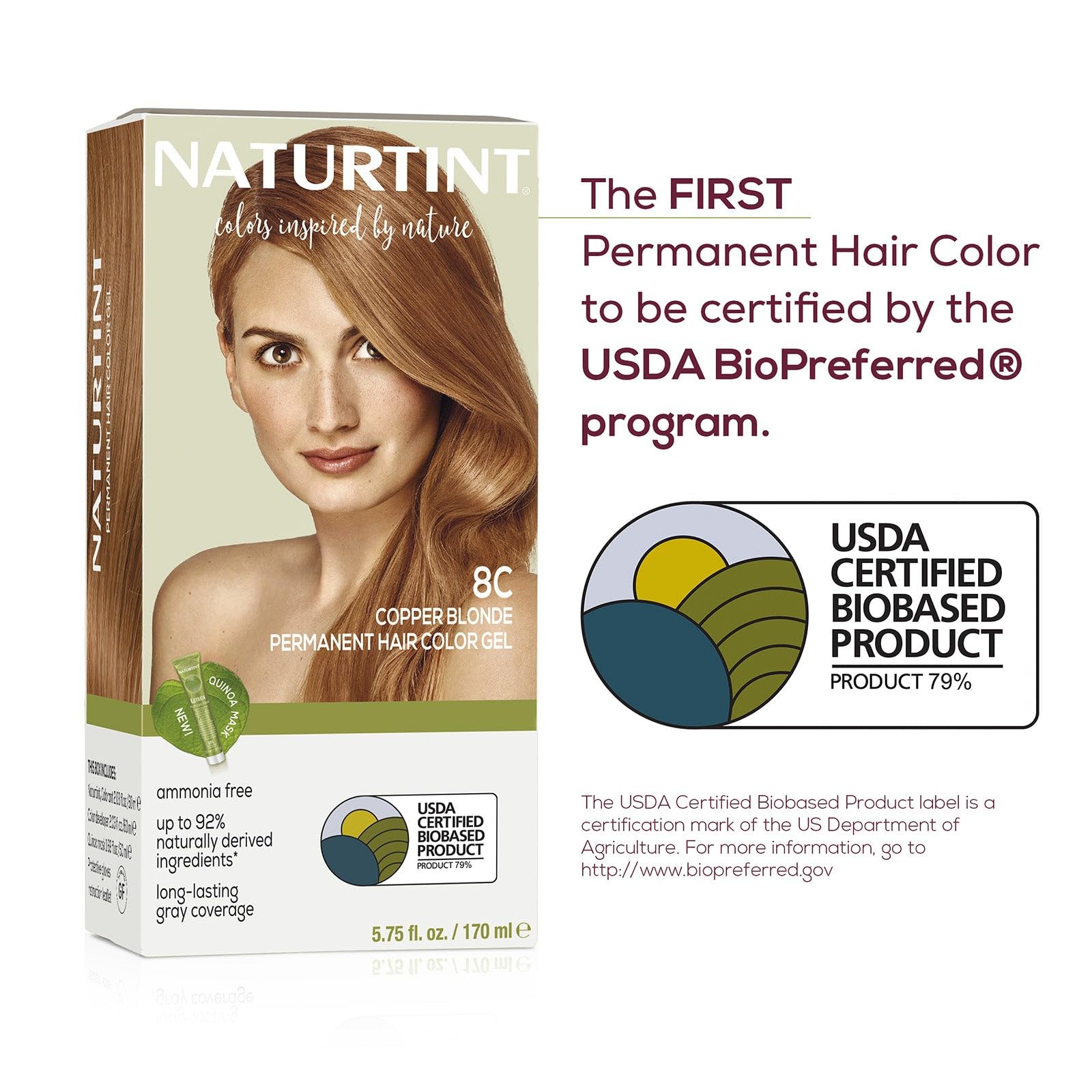Foto 7 | Tinte De Pelo Naturtint 8c, Rubio Cobrizo, Permanente, Vegano - Venta Internacional.