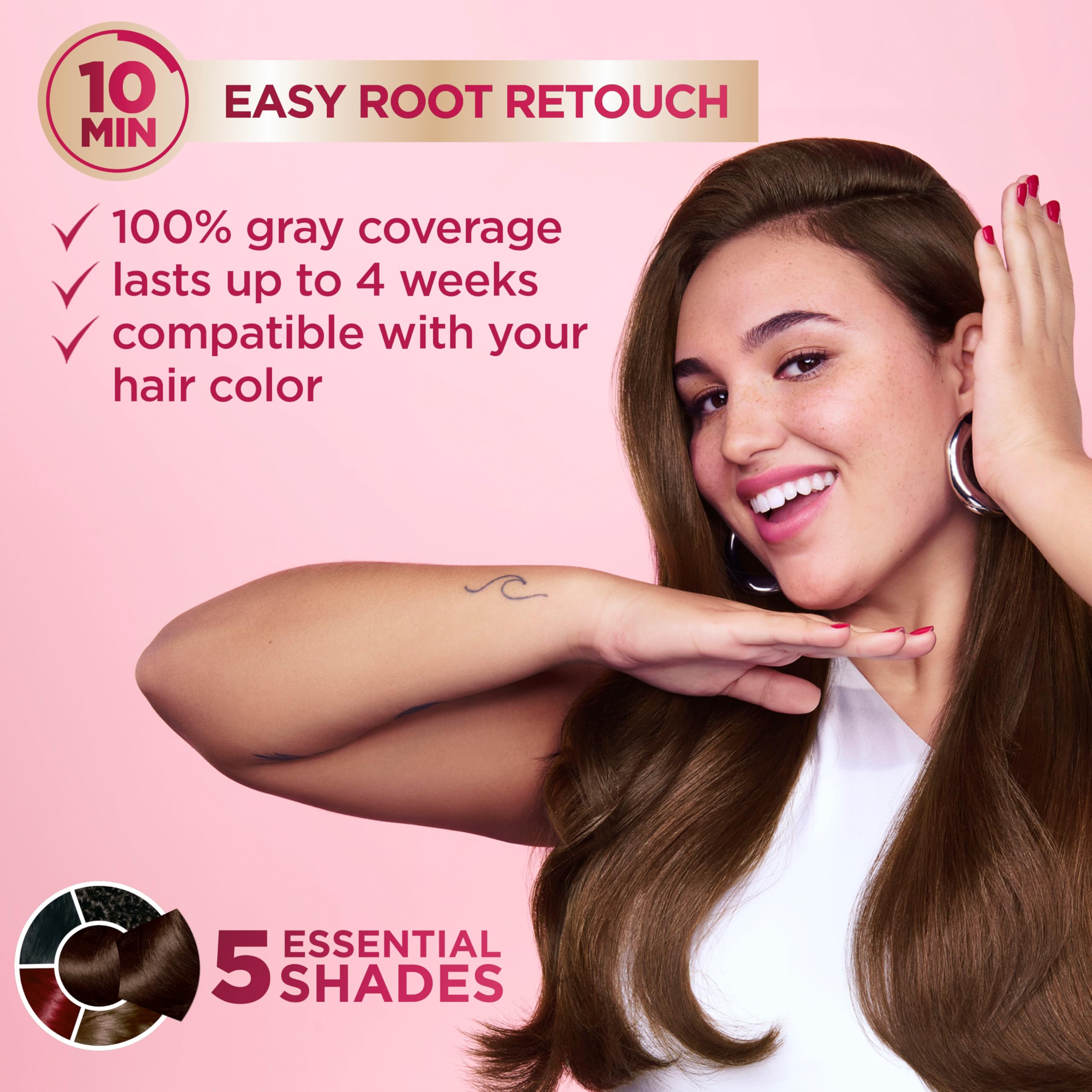 Foto 3 pulgar | Tinte para Cabello Garnier Color Sensation Color Retouch Brown 5.0 X6 - Venta Internacional