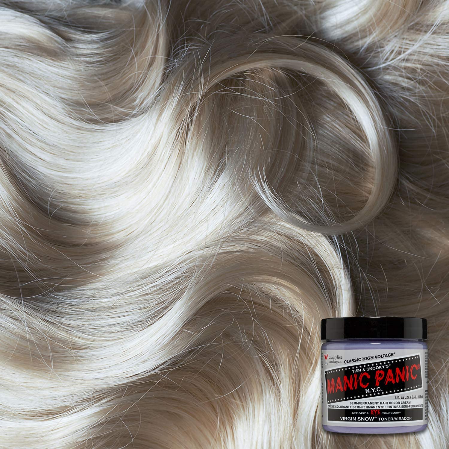 Foto 2 | Tinte Semipermanente para Cabello Manic Panic color Virgin Snow Classic 2 Piezas de 118 ml C/U - Venta Internacional
