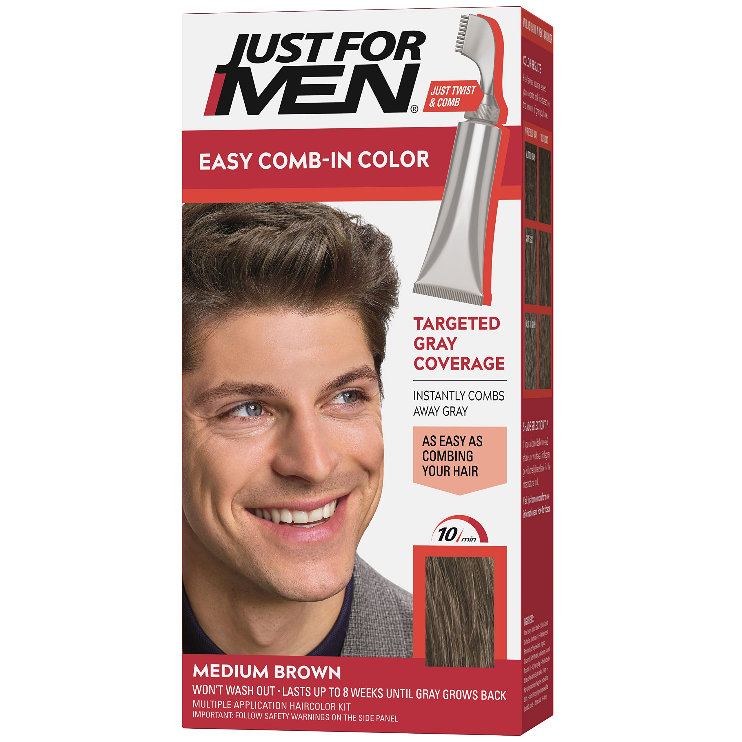 Foto 2 pulgar | Tinte para Cabello Just For Men Marrón Medio A-35 - Venta Internacional