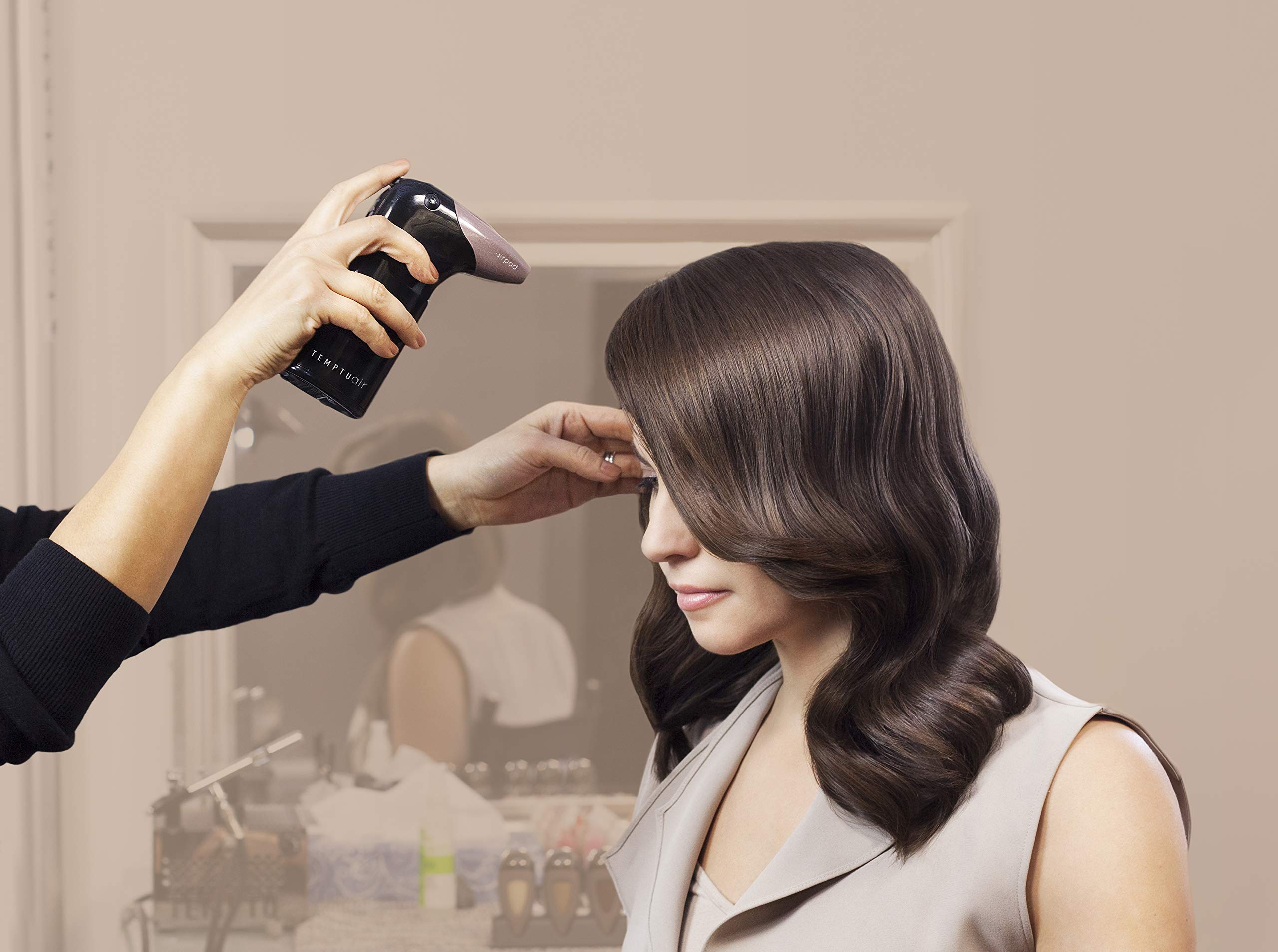 Foto 4 | Aerógrafo Root Touch-up & Hair Color Temptu Airpod, Marrón Y Negro - Venta Internacional.