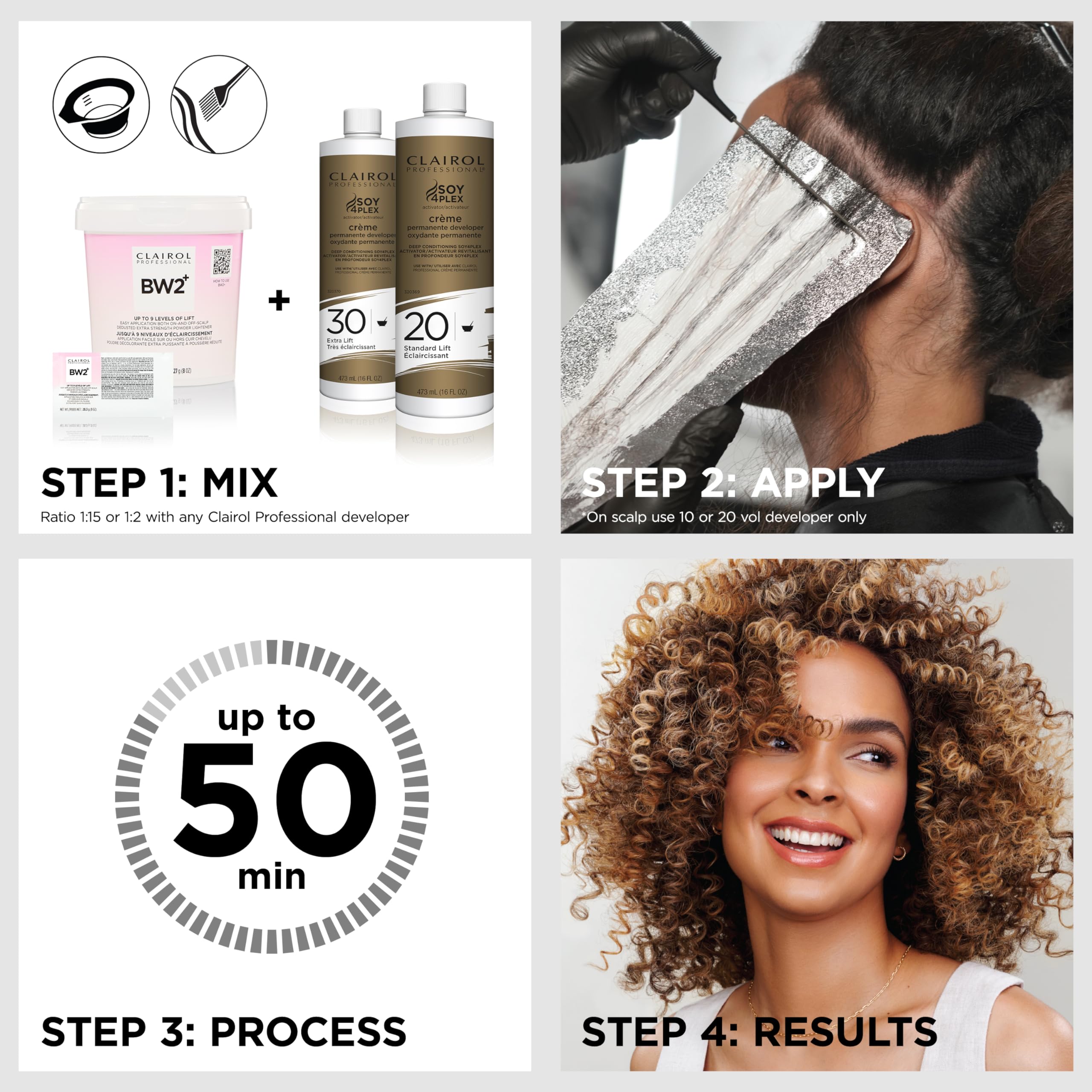 Foto 7 pulgar | Aclarador De Cabello Clairol Professional Bw2+ Dedusted 460 Ml - Venta Internacional.