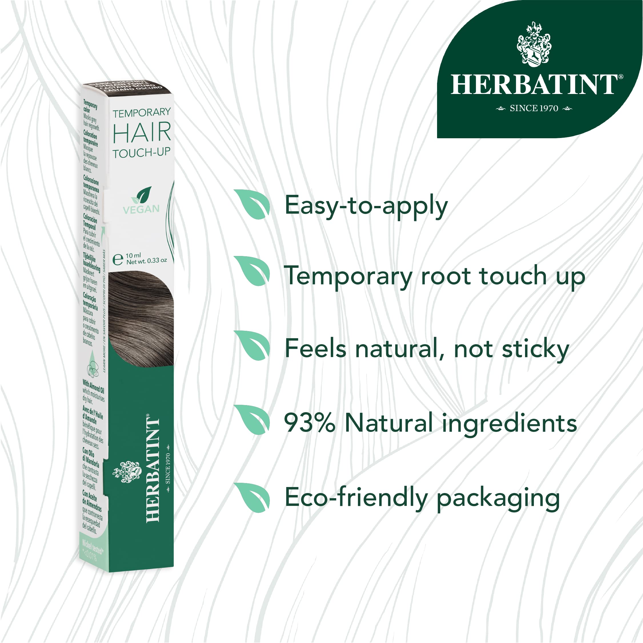 Foto 3 pulgar | Hair Touch-up Herbatint Temporary Dark Chestnut, 3.3 Oz, Vegano - Venta Internacional.