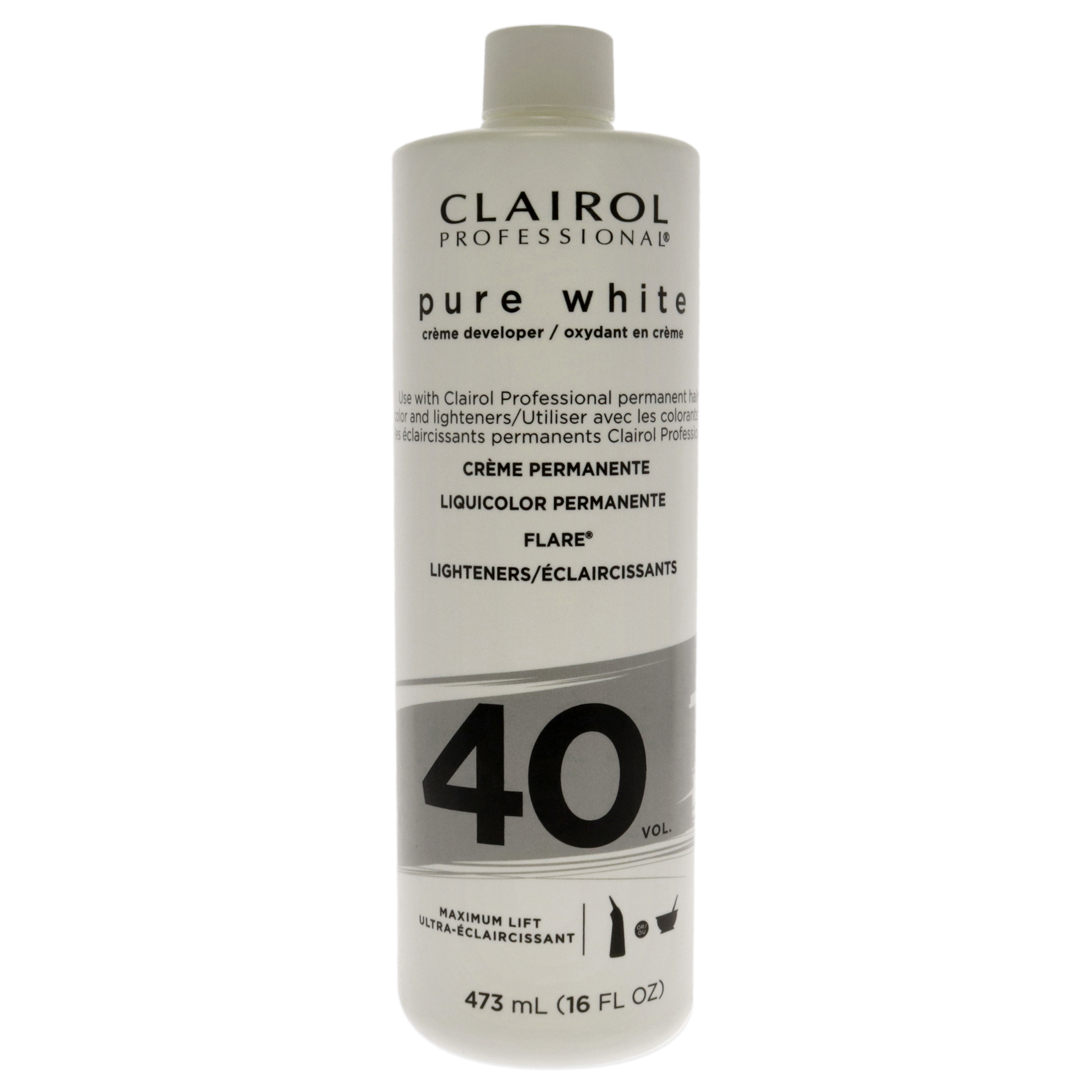 Desarrollador Clairol Pure White 40, Volumen 473 Ml, Unisex - Venta Internacional.