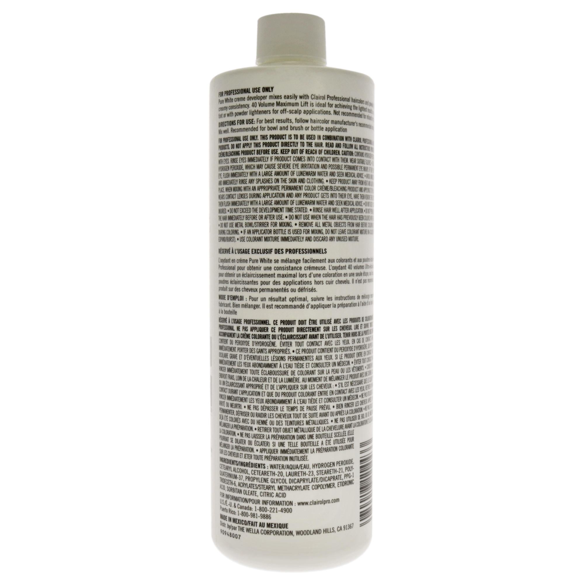 Foto 3 pulgar | Desarrollador Clairol Pure White 40, Volumen 473 Ml, Unisex - Venta Internacional.