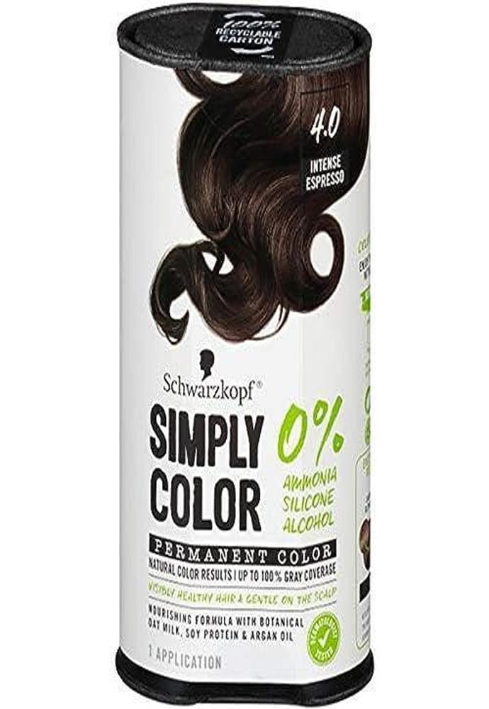 Tinte Para El Cabello Schwarzkopf Simply Color Intense Espresso 4.0 - Venta Internacional.