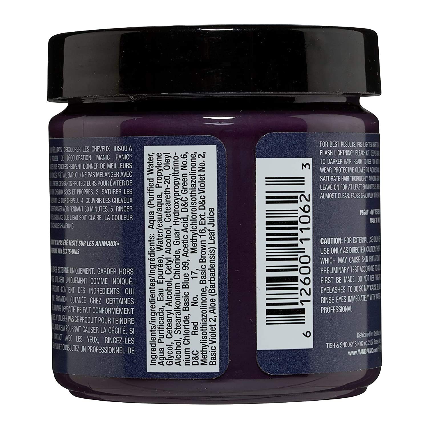 Foto 3 pulgar | Tinte Para El Cabello Manic Panic Classic Dark Star Deep Grey 118 Ml - Venta Internacional.