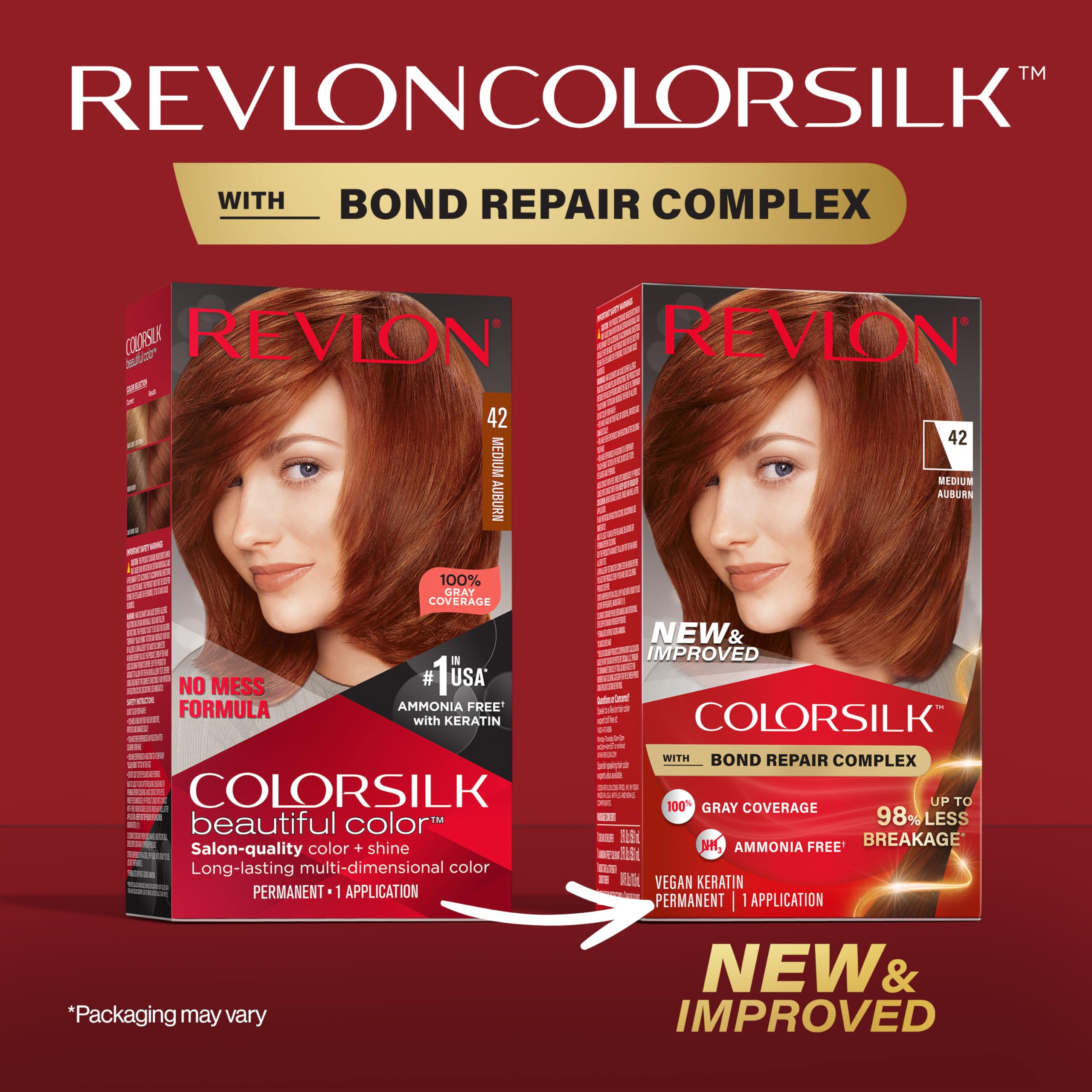 Foto 3 pulgar | Tinte Para El Cabello Revlon Colorsilk W/ Bond Repair Complex Auburn X3 - Venta Internacional.