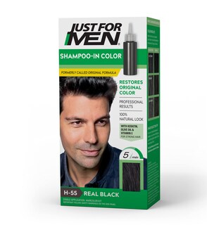 Foto 1 | Champú para Teñir el Cabello Just For Men Negro Real H-55 para Hombre- Venta Internacional