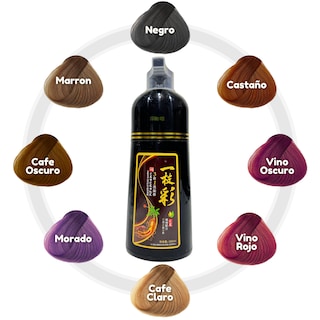 Foto 2 | Shampoo Tinte 500ml Natural Cubre Canas Instantáneo (color Café Oscuro)
