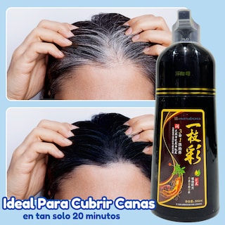 Foto 3 | Shampoo Tinte 500ml Natural Cubre Canas Instantáneo (color Café Oscuro)