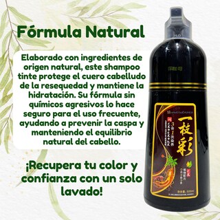 Foto 4 | Shampoo Tinte 500ml Natural Cubre Canas Instantáneo (color Café Oscuro)