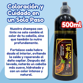 Foto 8 | Shampoo Tinte 500ml Natural Cubre Canas Instantáneo (color Café Oscuro)