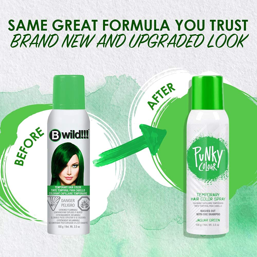 Foto 3 pulgar | Spray Temporal Para Teñir El Cabello Punky Jaguar Green, 100 Ml, Paquete De 2 - Venta Internacional.