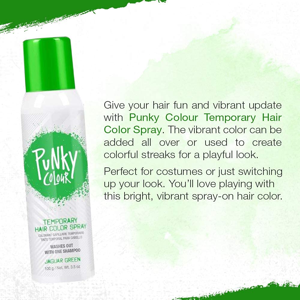 Foto 5 pulgar | Spray Temporal Para Teñir El Cabello Punky Jaguar Green, 100 Ml, Paquete De 2 - Venta Internacional.