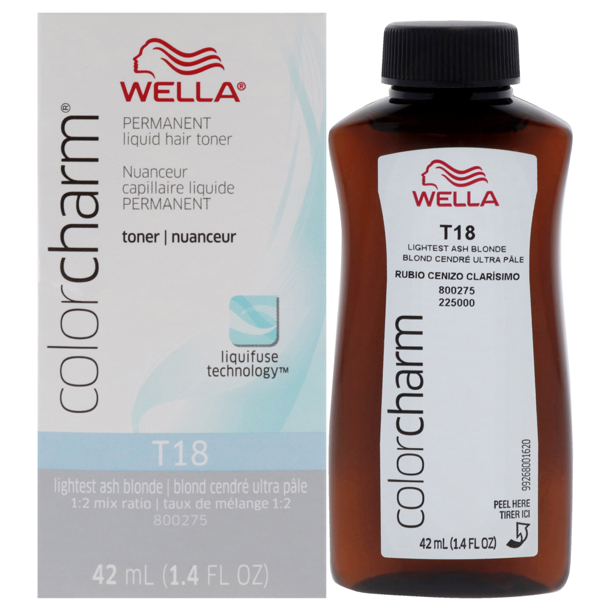 Color Charm Permanente, T18, Rubio Ceniza Más Ligero, 1.4 Oz - Venta Internacional.