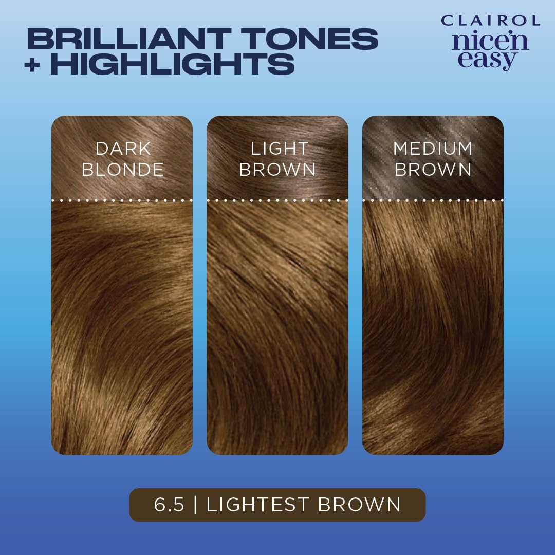 Foto 6 pulgar | Color De Cabello Clairol Nice'n Easy 6.5, Marrón Más Claro, Paquete De 1 - Venta Internacional.