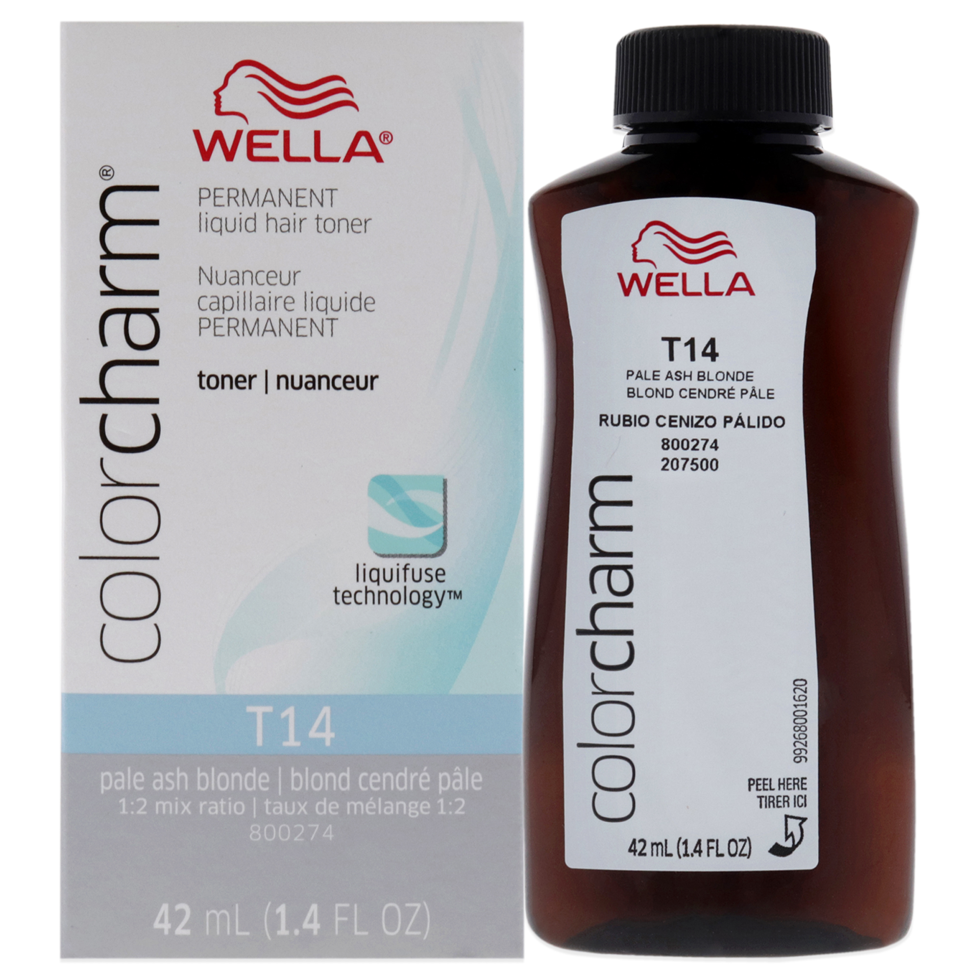 Foto 2 pulgar | Tónico Para El Cabello Wella Color Charm T14, Rubio Ceniza Pálido, 41 Ml, Unisex - Venta Internacional.
