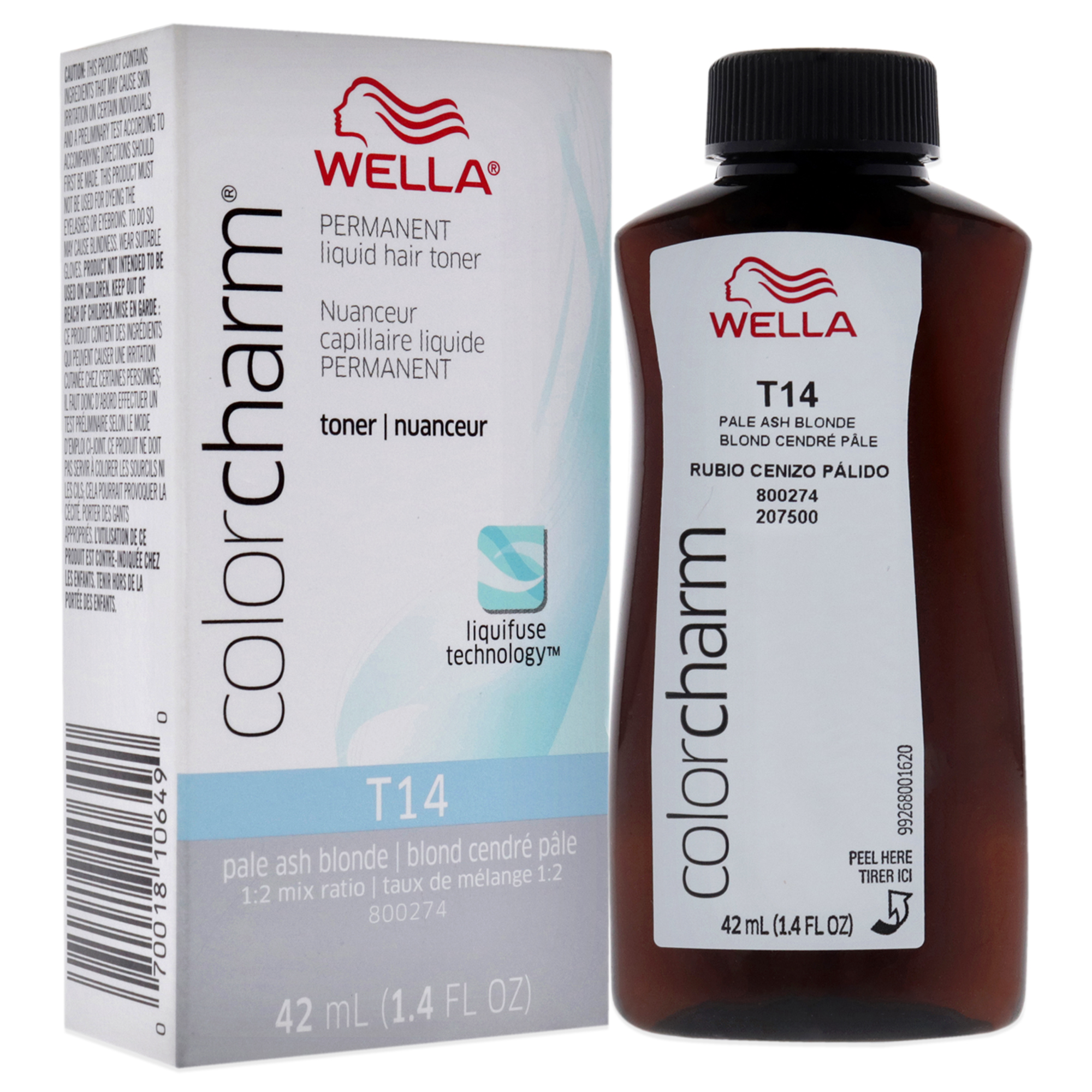 Foto 4 pulgar | Tónico Para El Cabello Wella Color Charm T14, Rubio Ceniza Pálido, 41 Ml, Unisex - Venta Internacional.