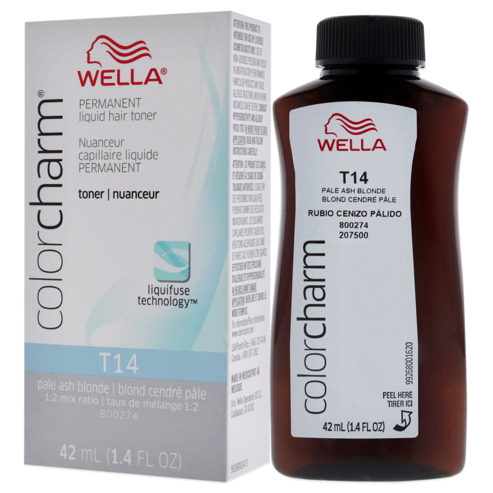 Foto 5 pulgar | Tónico Para El Cabello Wella Color Charm T14, Rubio Ceniza Pálido, 41 Ml, Unisex - Venta Internacional.