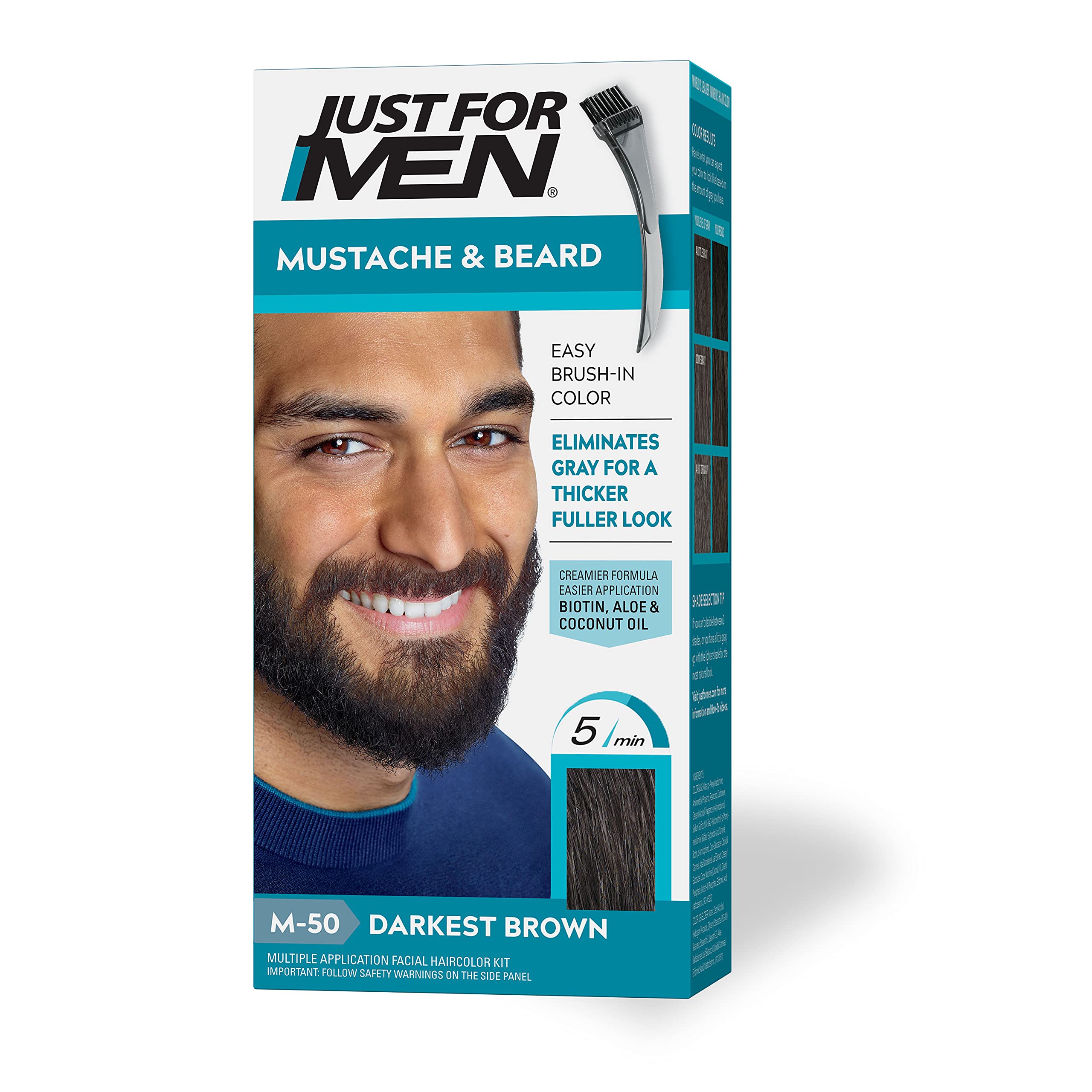 Foto 1 | Tinte Para Barba Solo Para Hombre, Bigote Y Barba, Marrón Más Oscuro M-50 - Venta Internacional.