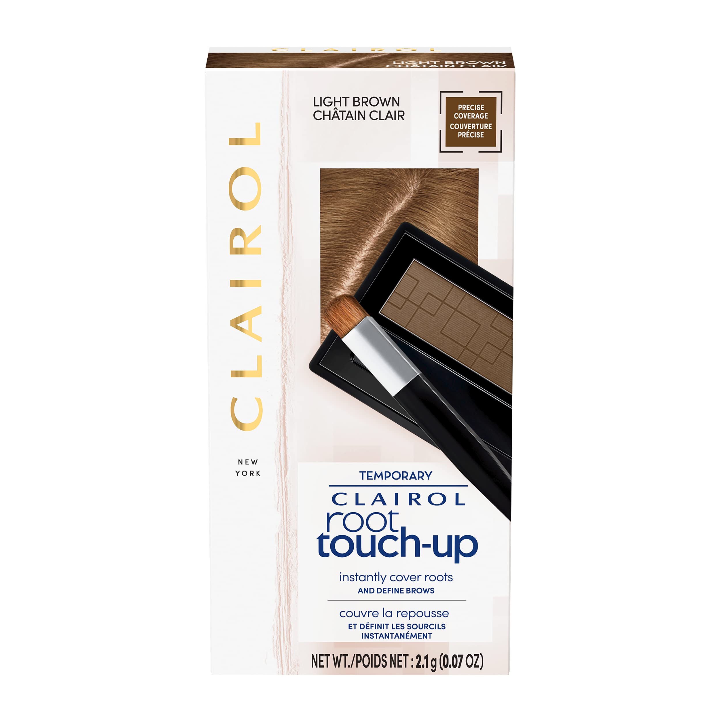 Foto 2 pulgar | Polvo Corrector Temporal Root Touch-up Clairol Brown Claro - Venta Internacional.