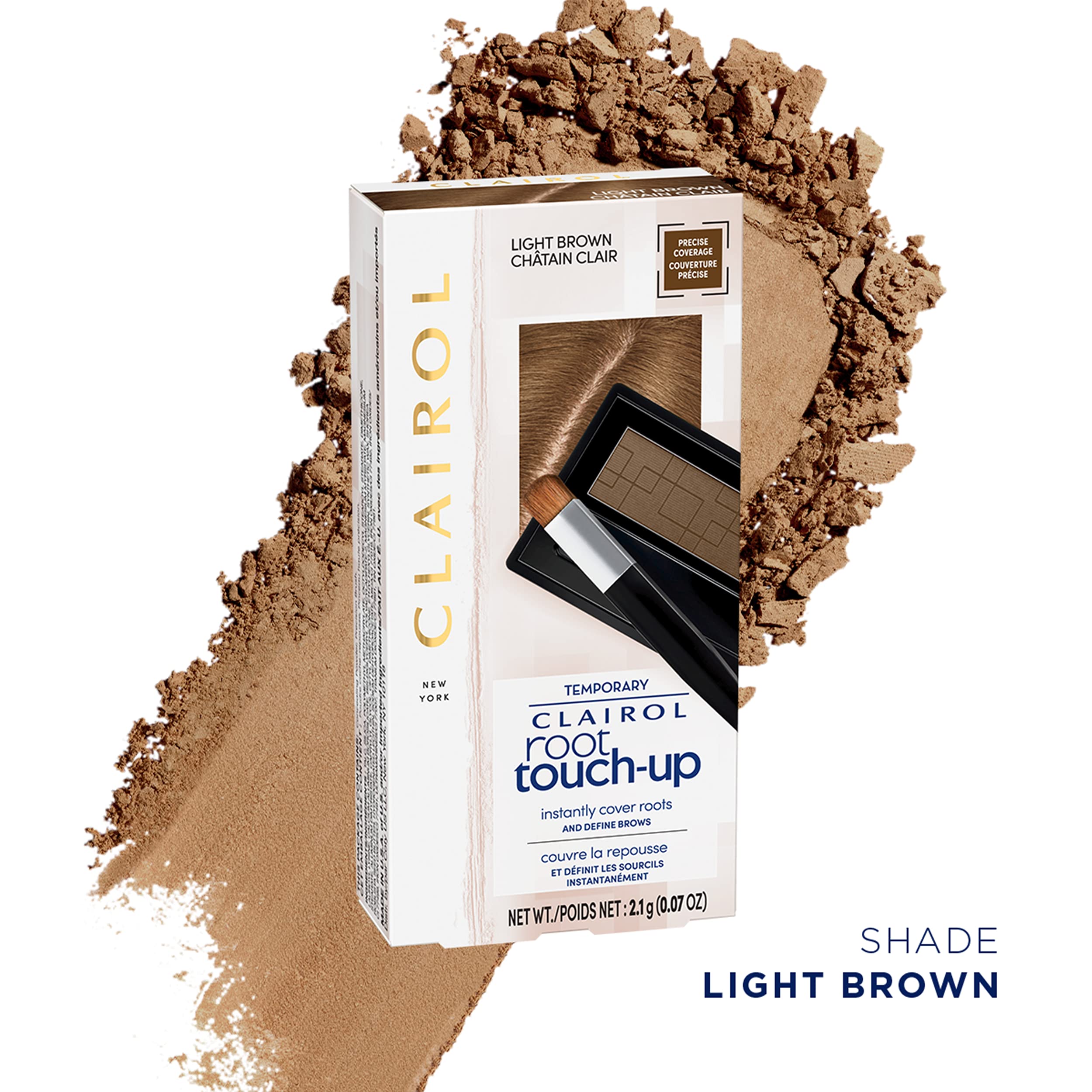 Foto 3 pulgar | Polvo Corrector Temporal Root Touch-up Clairol Brown Claro - Venta Internacional.