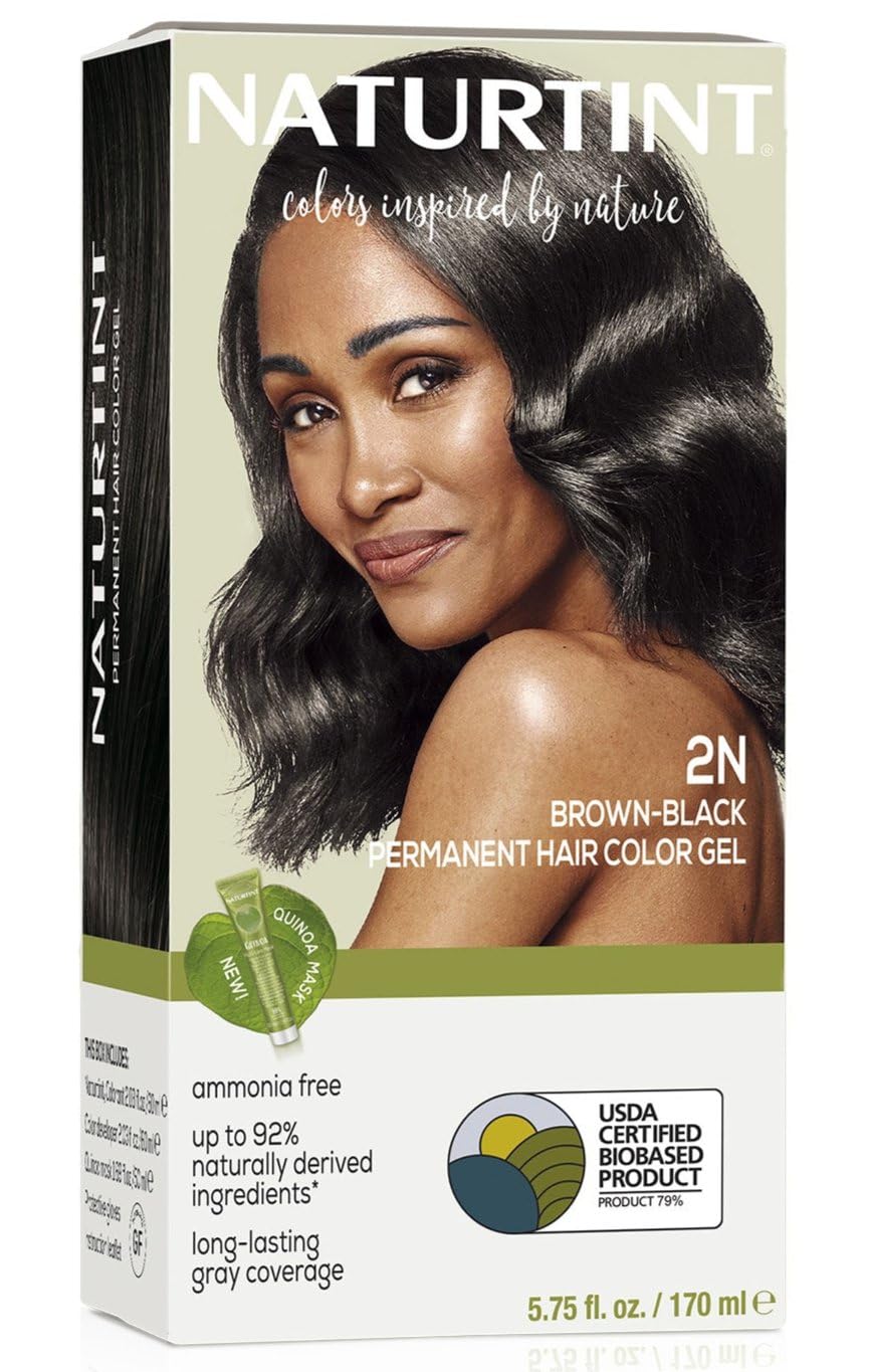 Tinte De Pelo Naturtint 2n, Marrón Y Negro, Permanente, Sin Amoniaco - Venta Internacional.