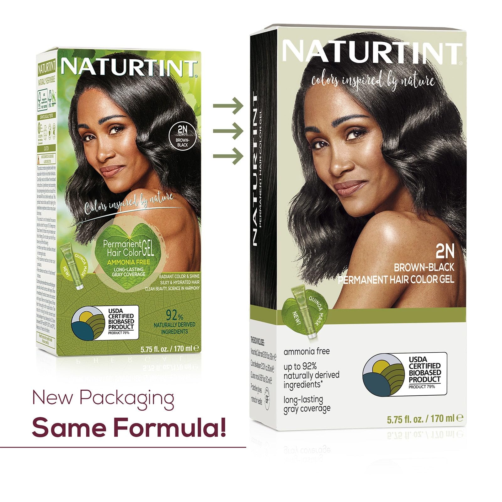 Foto 2 | Tinte De Pelo Naturtint 2n, Marrón Y Negro, Permanente, Sin Amoniaco - Venta Internacional.