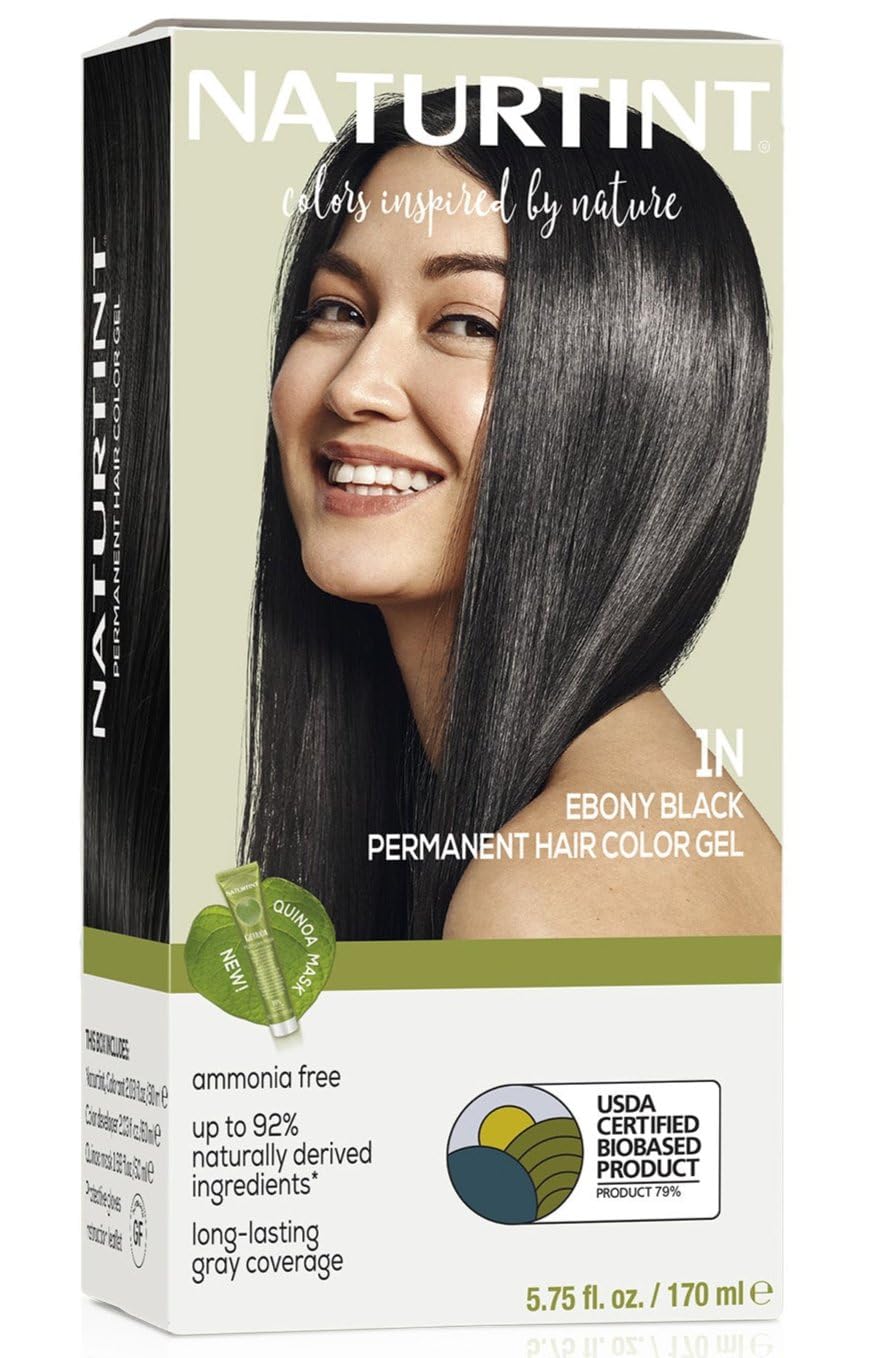Tinte De Pelo Naturtint 1n Ebony Black Permanent Vegan - Venta Internacional. $762