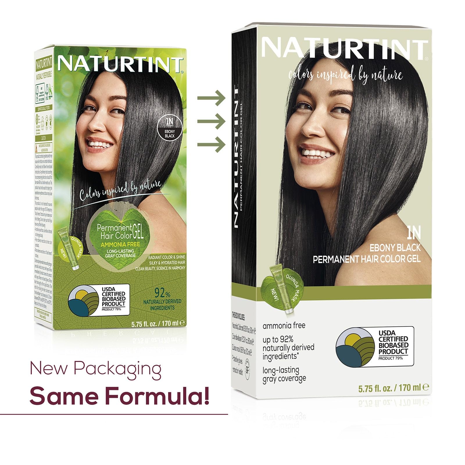 Foto 3 pulgar | Tinte De Pelo Naturtint 1n Ebony Black Permanent Vegan - Venta Internacional.