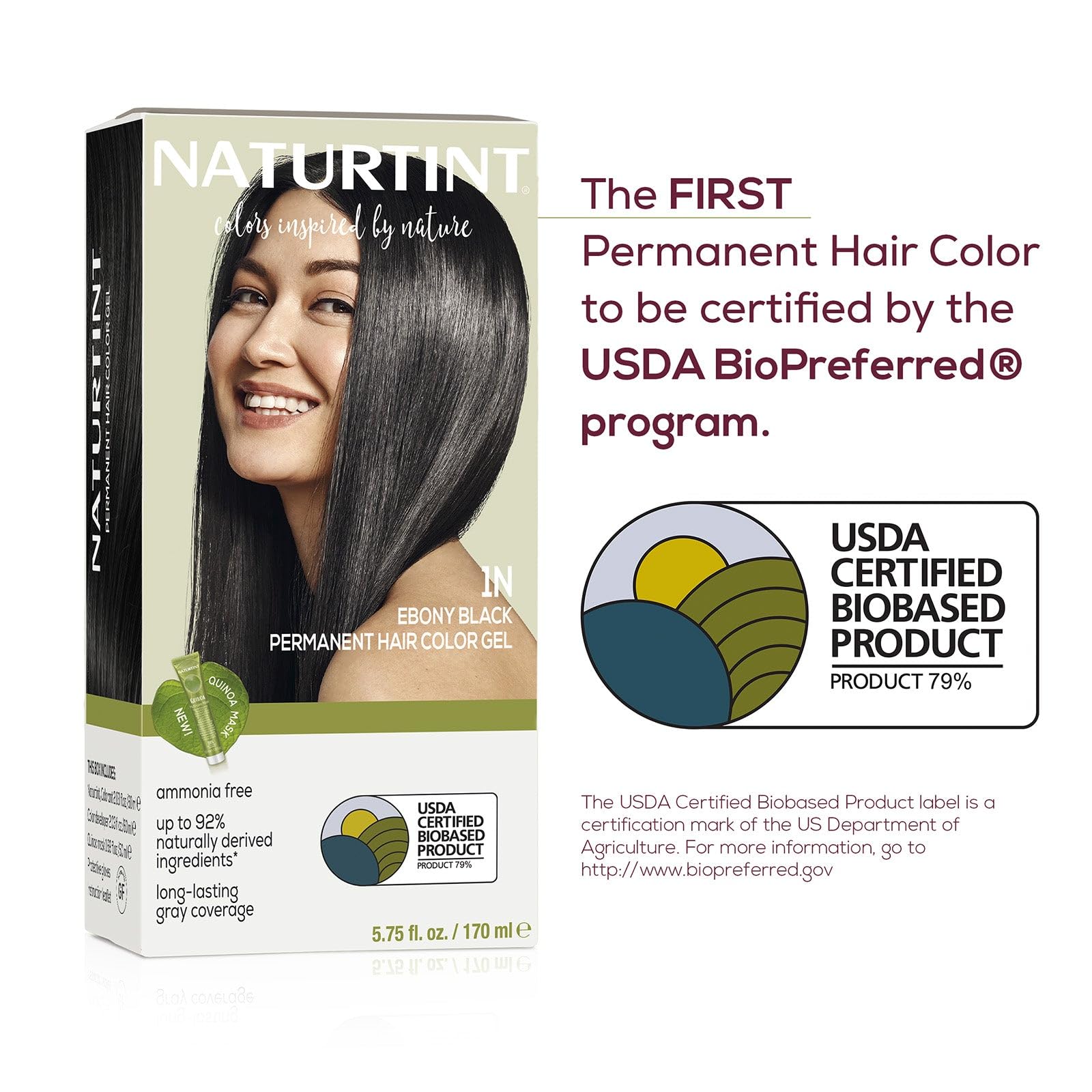 Foto 8 pulgar | Tinte De Pelo Naturtint 1n Ebony Black Permanent Vegan - Venta Internacional.