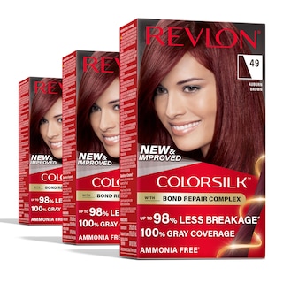 Foto 1 | Tinte Para El Cabello Revlon Colorsilk Auburn Brown 49 W/ Bond Repair X3 - Venta Internacional.