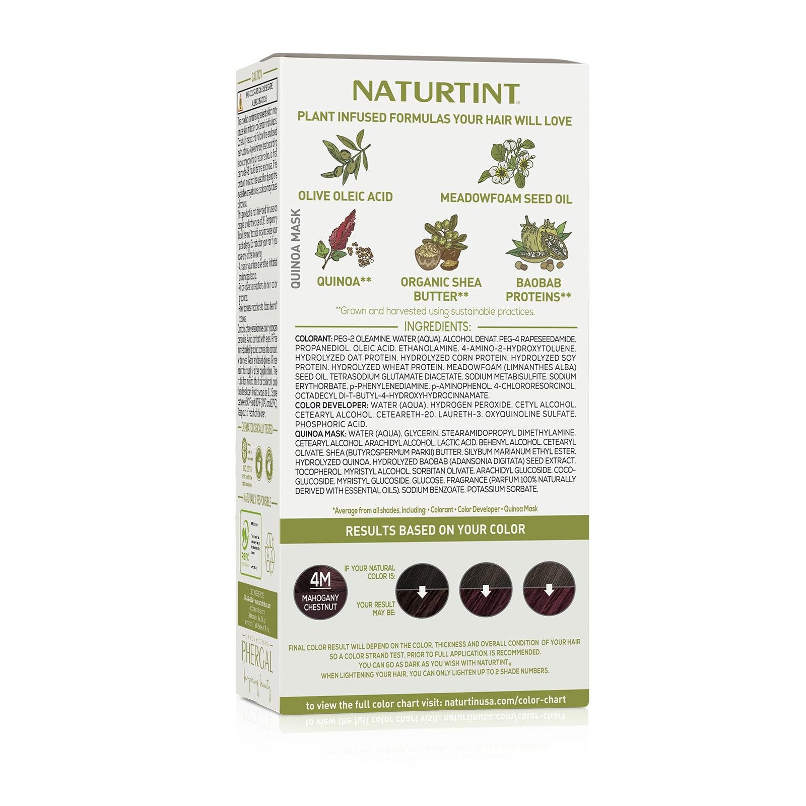 Foto 5 | Tinte De Pelo Naturtint 4m Caoba Castaño Permanente - Venta Internacional.