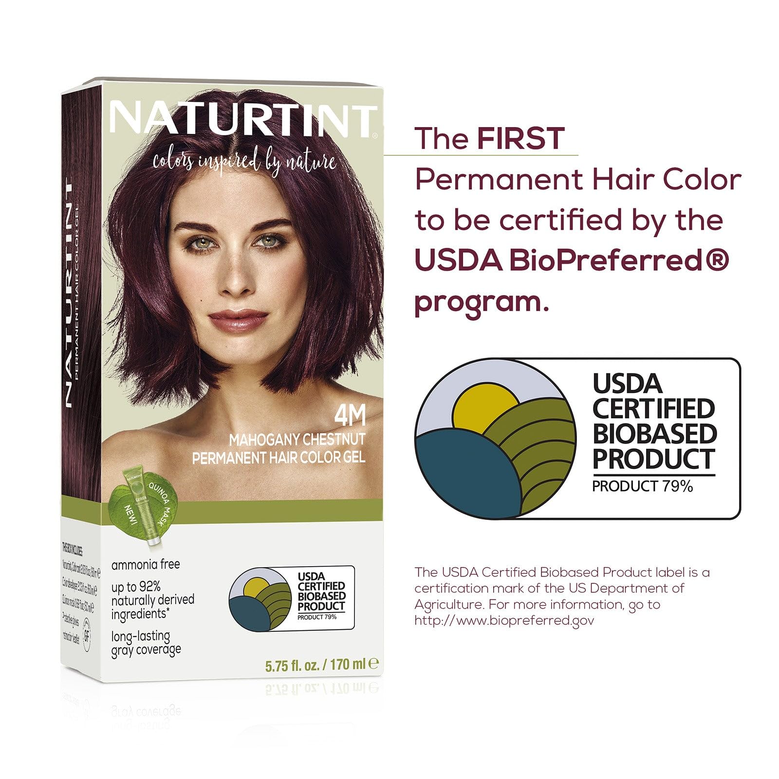 Foto 7 | Tinte De Pelo Naturtint 4m Caoba Castaño Permanente - Venta Internacional.