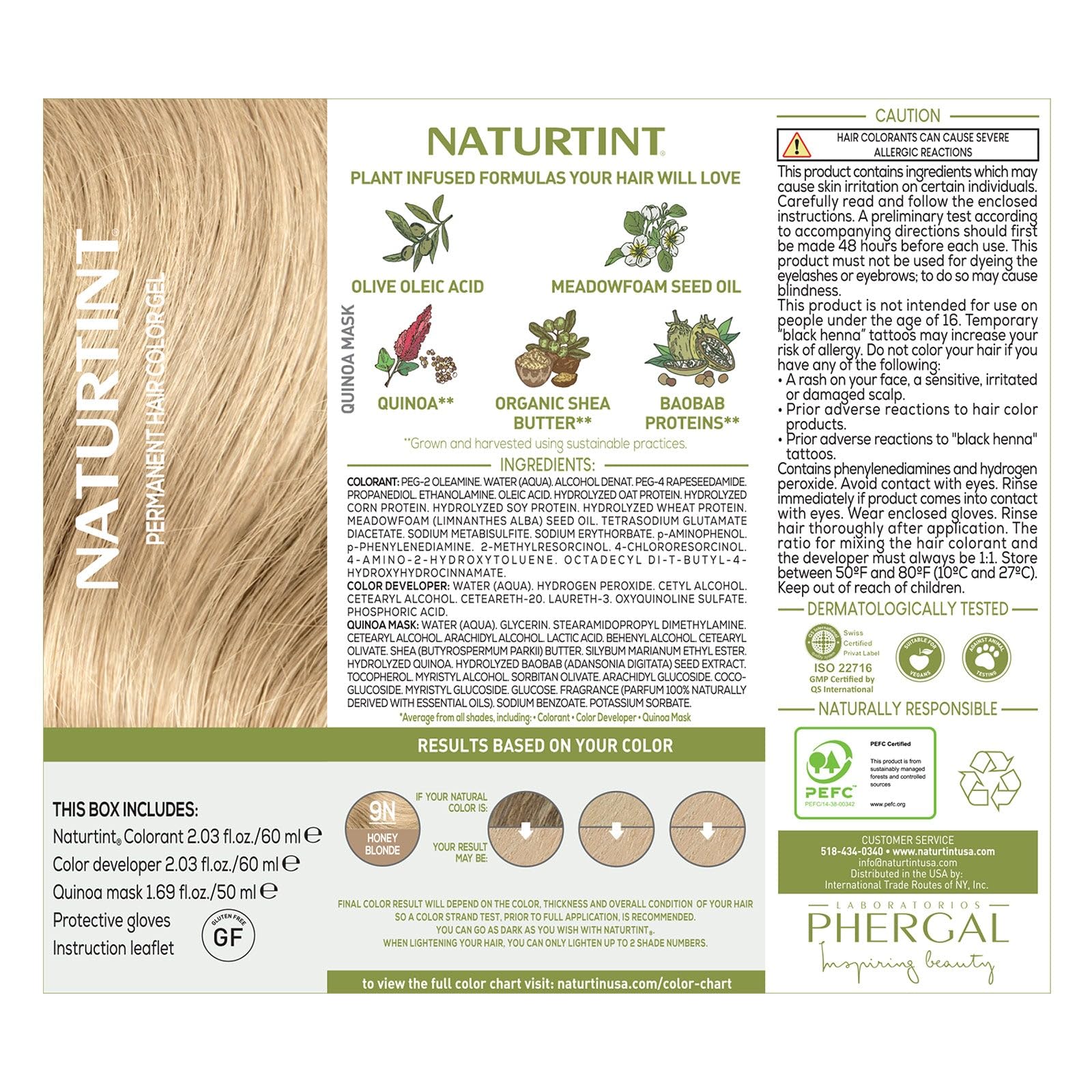 Foto 4 | Tinte De Pelo Naturtint 9n Rubio Miel Permanente 100 Ml - Venta Internacional.