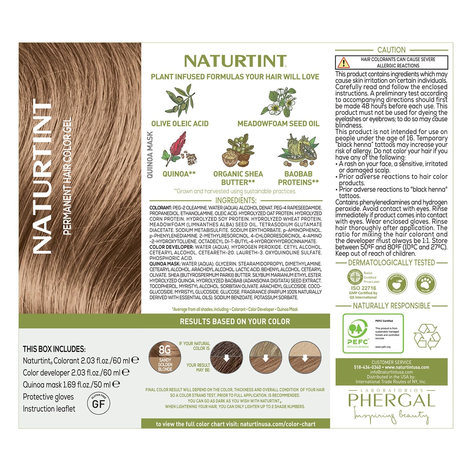 Foto 5 pulgar | Tinte De Pelo Naturtint 8g Sandy Golden Blonde X6 Sin Amoniaco - Venta Internacional.