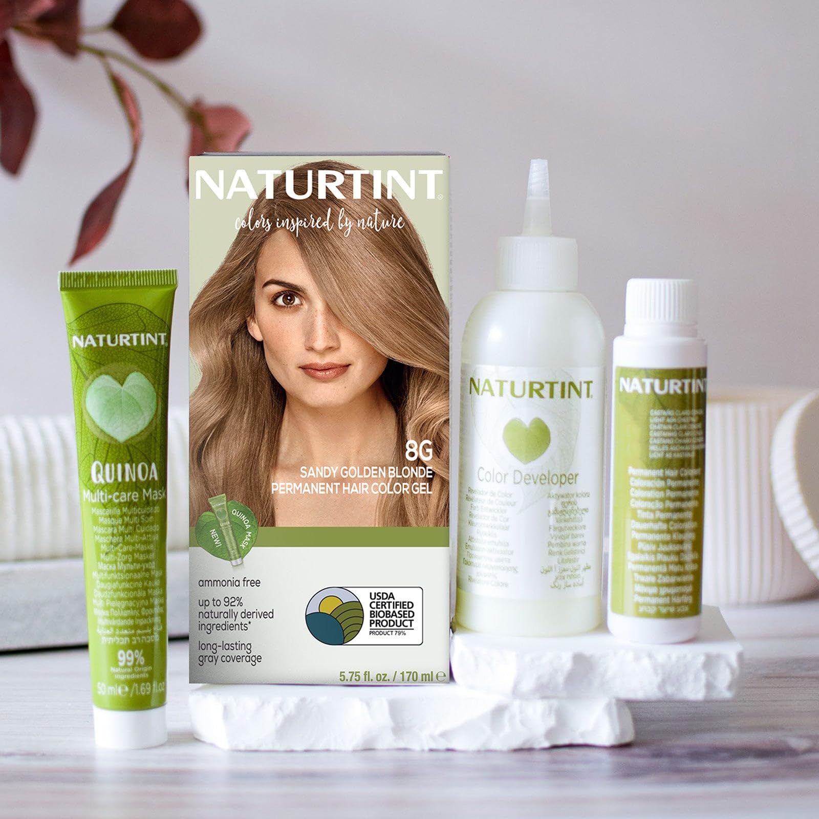 Foto 7 pulgar | Tinte De Pelo Naturtint 8g Sandy Golden Blonde X6 Sin Amoniaco - Venta Internacional.