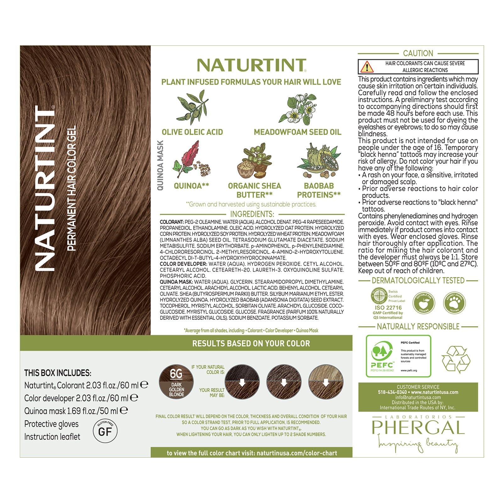Foto 4 | Tinte De Pelo Naturtint 6g, Rubio Dorado Oscuro, Sin Amoniaco - Venta Internacional.