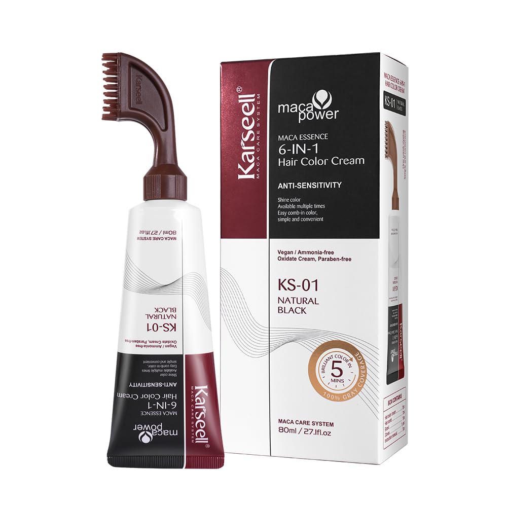 Foto 1 | Tinte Para El Cabello Karseell Easy Pein-color Para Hombre, 80 Ml, Negro - Venta Internacional.