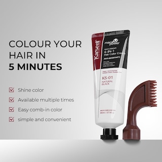 Foto 3 | Tinte Para El Cabello Karseell Easy Pein-color Para Hombre, 80 Ml, Negro - Venta Internacional.