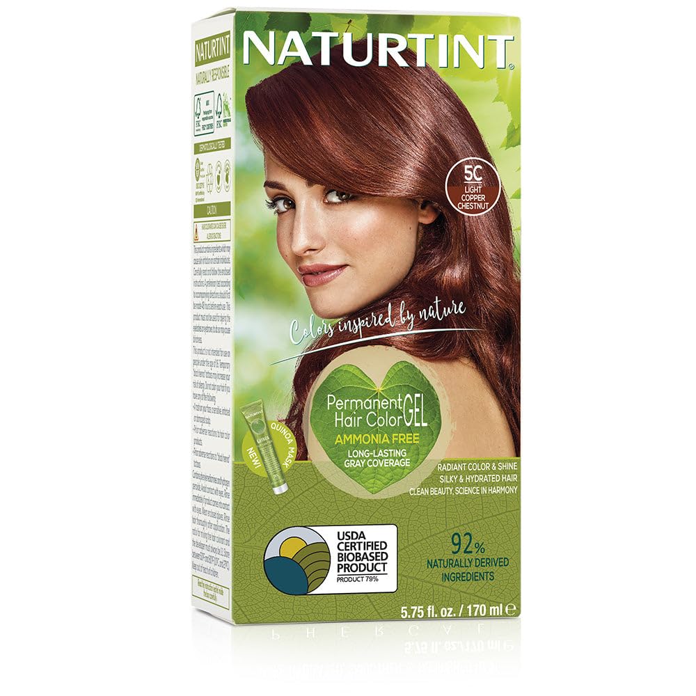 Tinte De Pelo Naturtint Permanent 5c Light Copper Castnut 130 Ml - Venta Internacional.