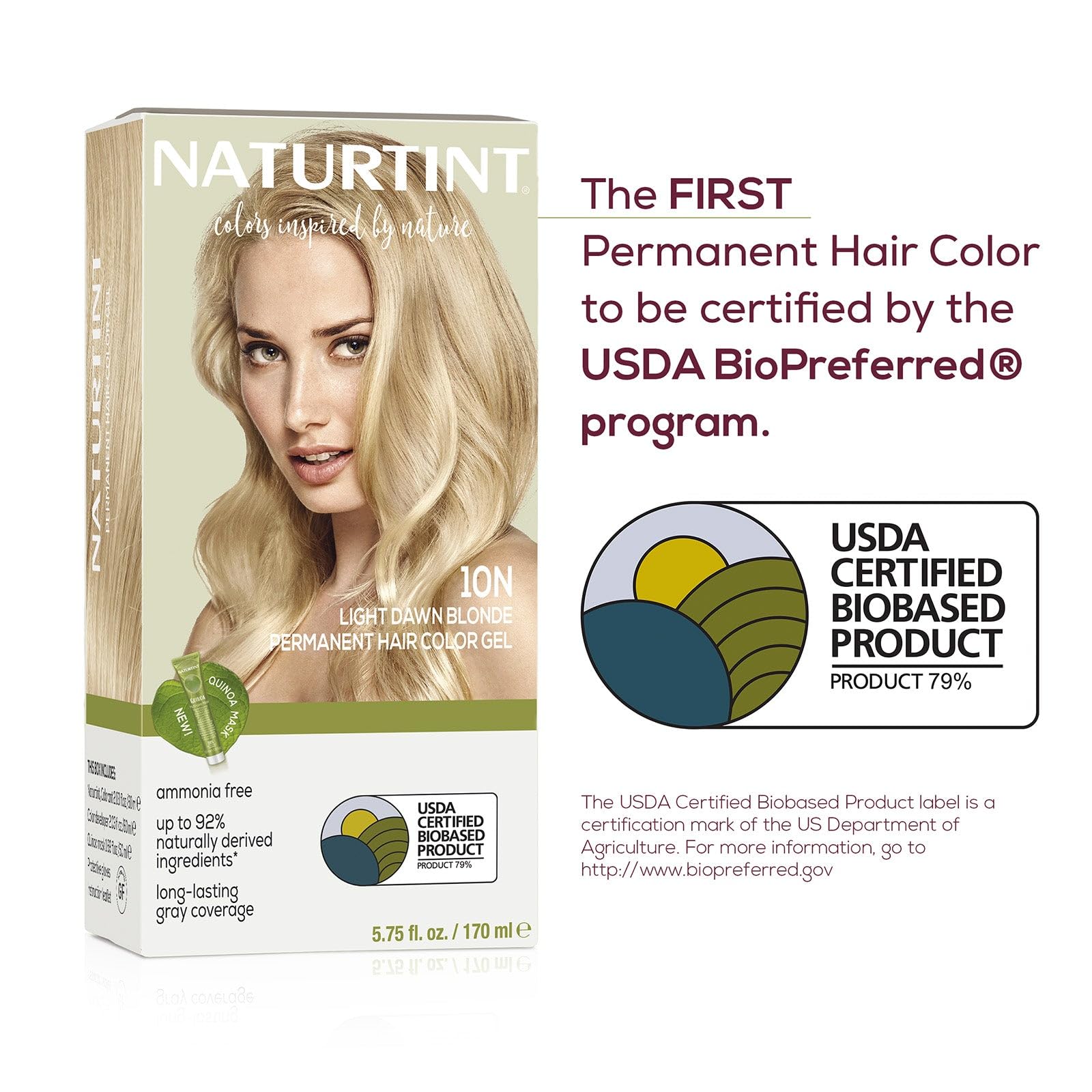 Foto 8 pulgar | Color De Cabello Naturtint 10n Light Dawn Blonde, Paquete 1 - Venta Internacional.