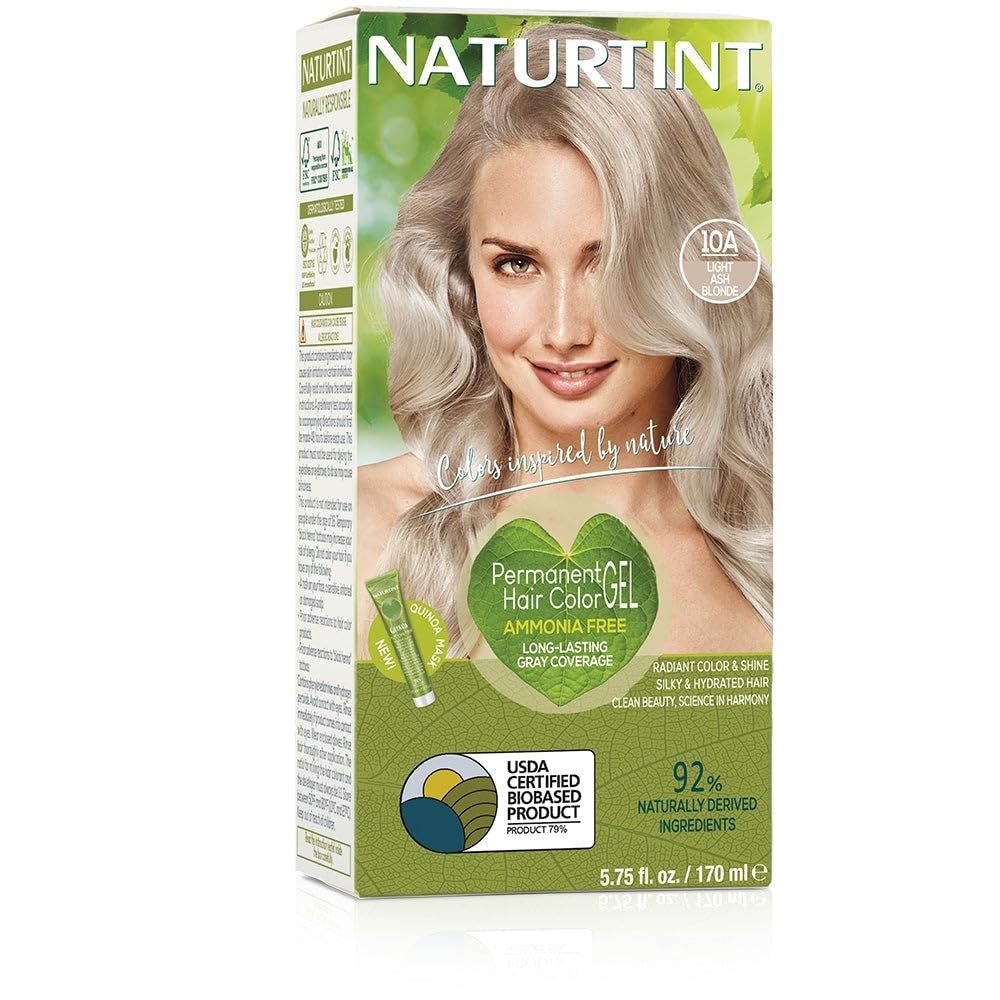 Tinte De Pelo Naturtint Permanent 10a, Rubio Ceniza Claro, 150 Ml - Venta Internacional.