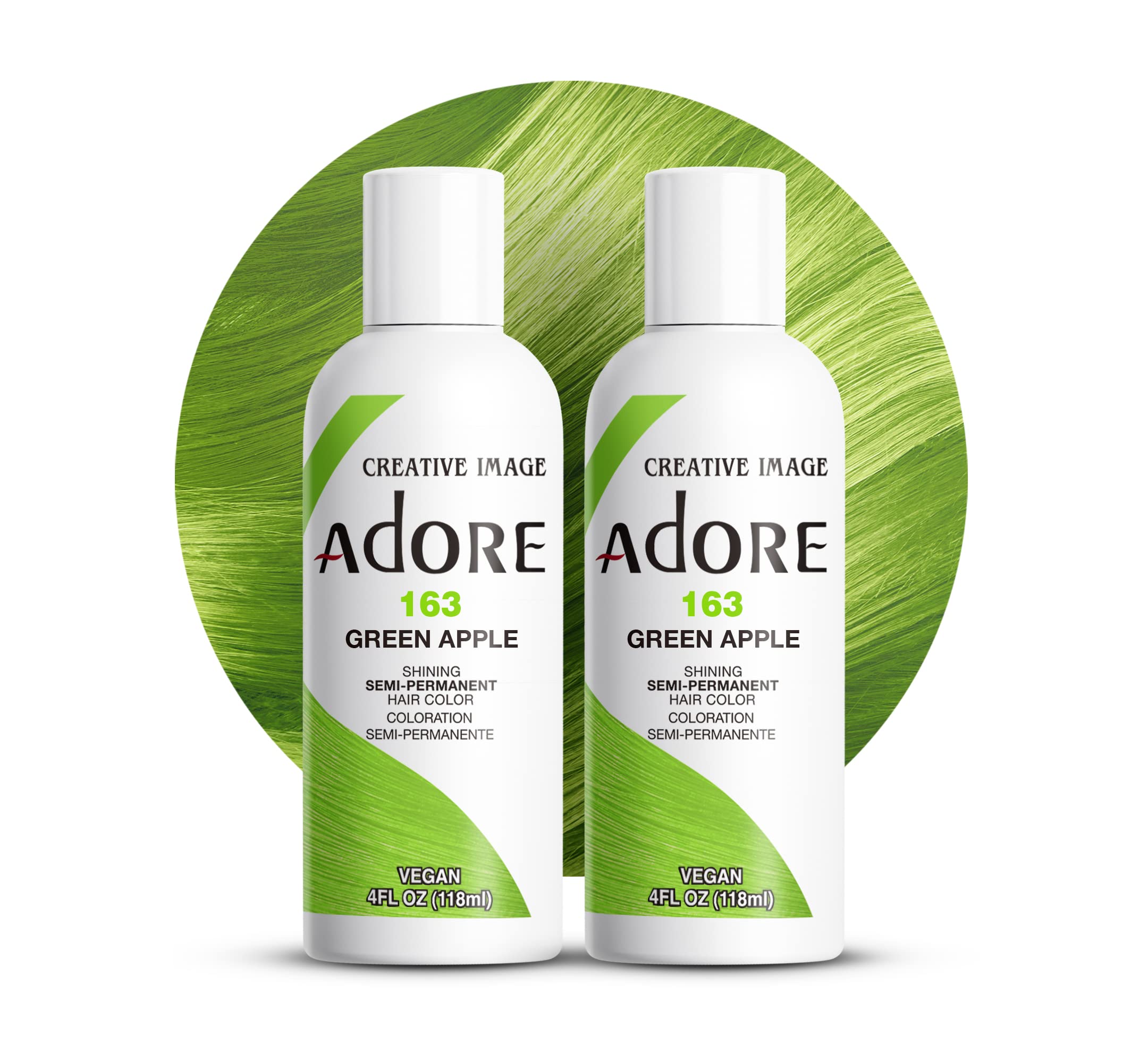 Tinte Para El Cabello Adore Semipermanente, Manzana Verde, 120 Ml (paquete De 2) - Venta Internacional. $1,003