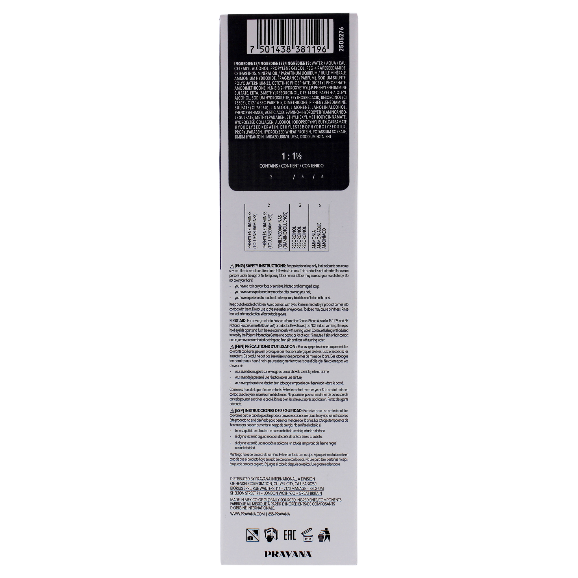 Foto 7 pulgar | Corrector De Color De Cabello Pravana Aish 3 Unisex - Venta Internacional.