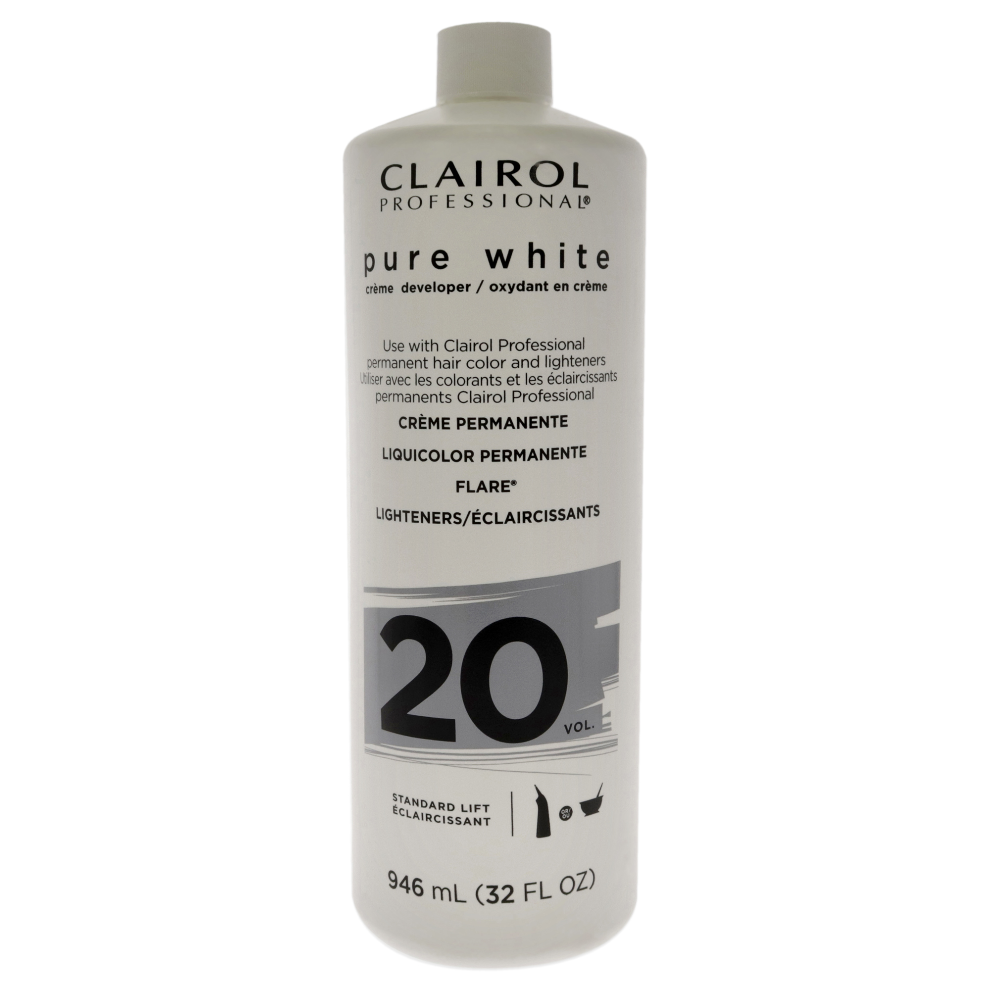 Desarrollador: Clairol Pure White 20, Volumen 960 Ml - Venta Internacional.