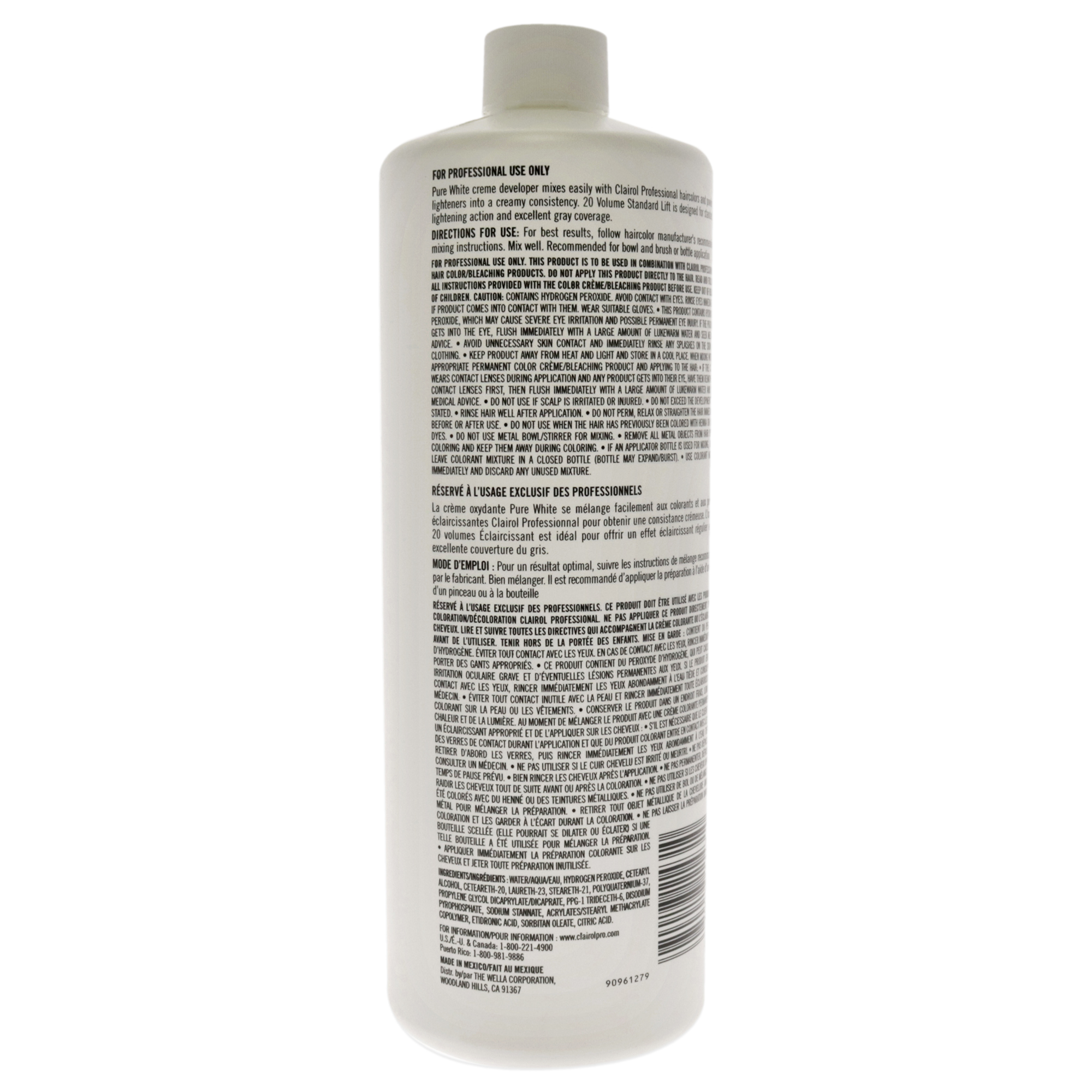 Foto 3 pulgar | Desarrollador: Clairol Pure White 20, Volumen 960 Ml - Venta Internacional.
