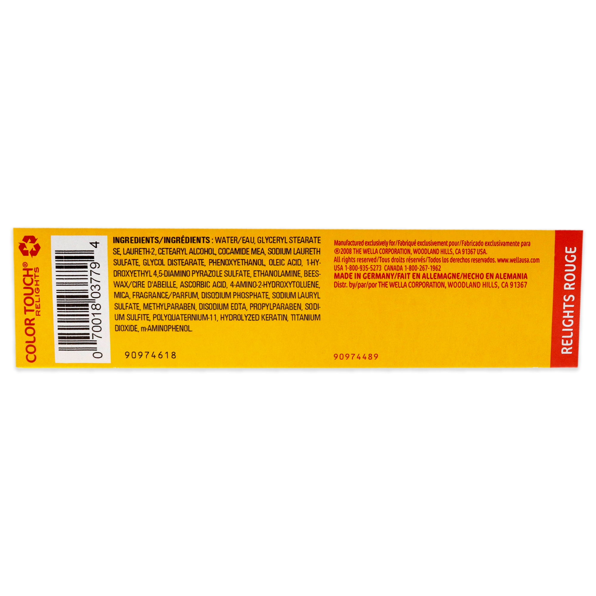 Foto 6 | Tinte De Cabello Semipermanente Wella Color Touch Rojo Marrón (47) - Venta Internacional.