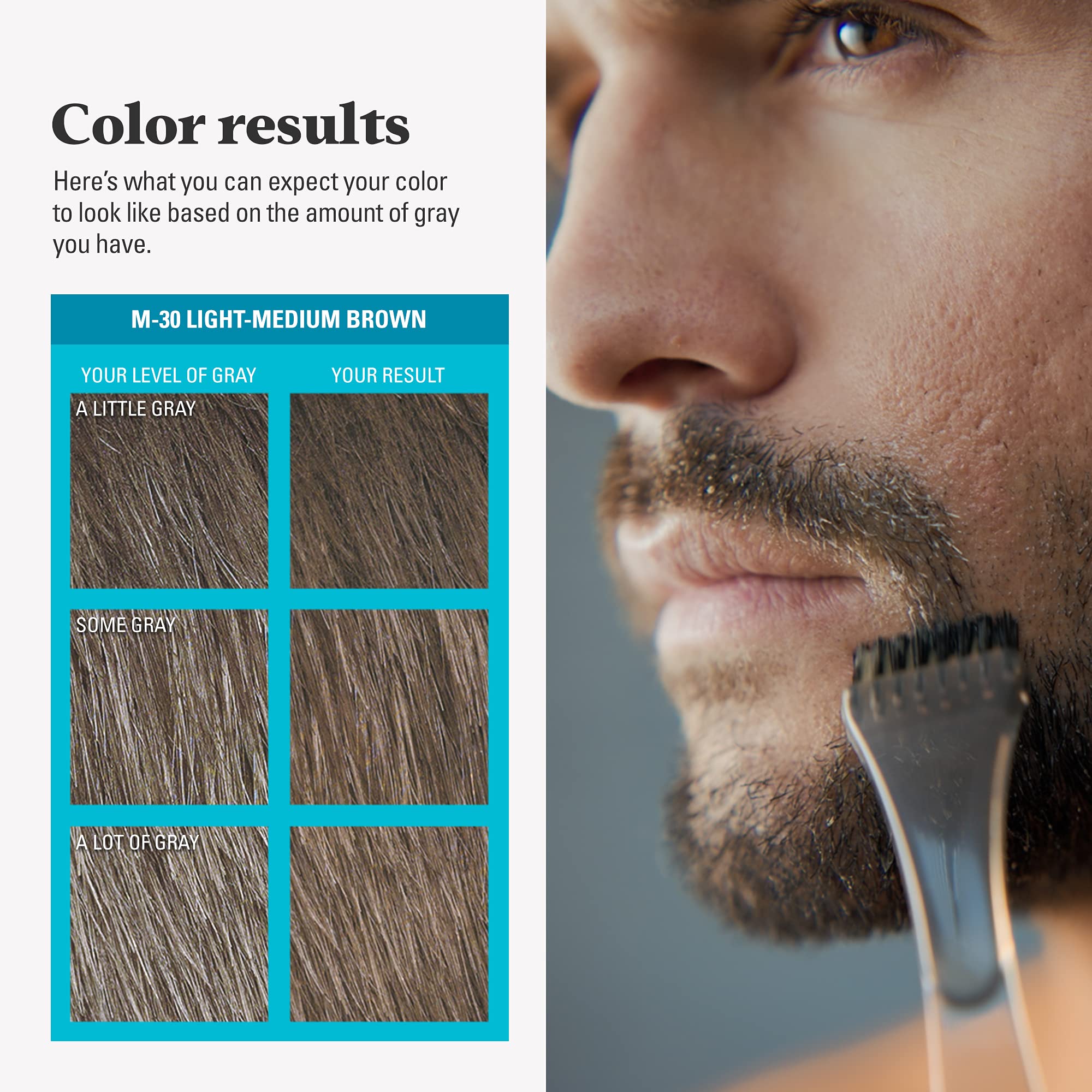 Foto 7 pulgar | Tinte Para Barba Solo Para Hombre, Bigote Y Barba, Marrón Claro Y Medio - Venta Internacional.